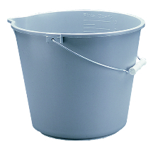 BUCKET PLASTIC 10QT GRAY W/POURING SPOUT - Bucket